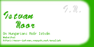 istvan moor business card